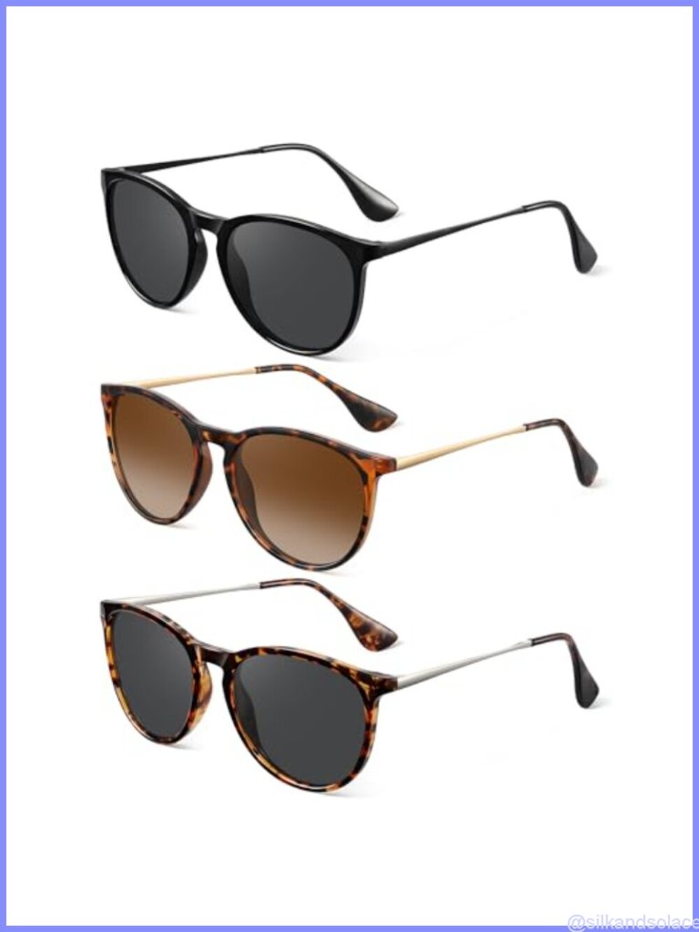Round Polarized Sunglasses UV Protection Retro Full Frame Unisex